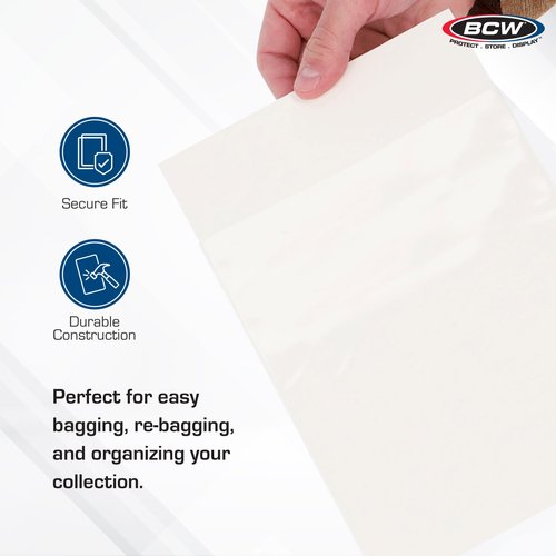 BCW Current Premade Comic Bags & Boards | Preloaded Sleeves & Backer Boards for Modern Comics (100 Pack, Non-Resealable)