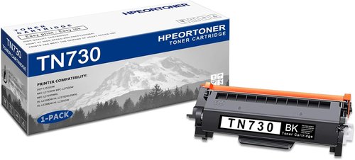 Brother TN730 High-Yield Black Toner Cartridge | 1,500 Pages Compatible Replacement for DCP-L2550DW, MFC-L2710DW, HL-L2350DW