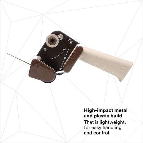 3M Scotch Low Noise Tape Dispenser H150 for Quiet or Recurrent Use, Pistol Grip Design, High-Impact Resistant, 2 in,Gray