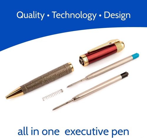 S&R Somit Fancy Pen Bundle of Silver Black and Red Gold with Gift Boxes Valuable Luxury Pen for Business and Office, Executive Gift - Special Engraving & Led Decorative Box