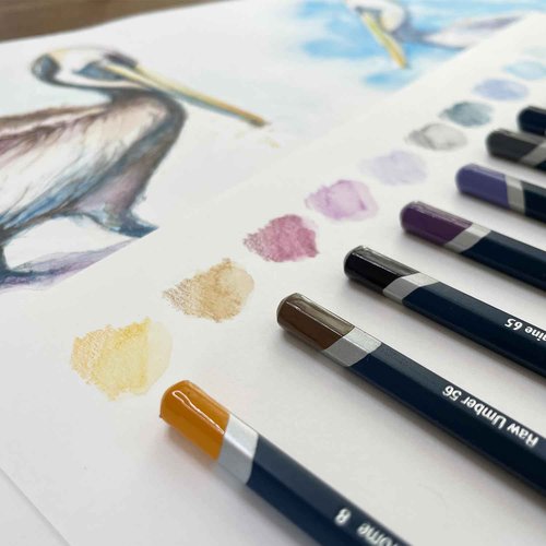 Derwent Colored Pencils, WaterColour, Water Color Pencils, Drawing, Art, Metal Tin, 36 Count (32885)