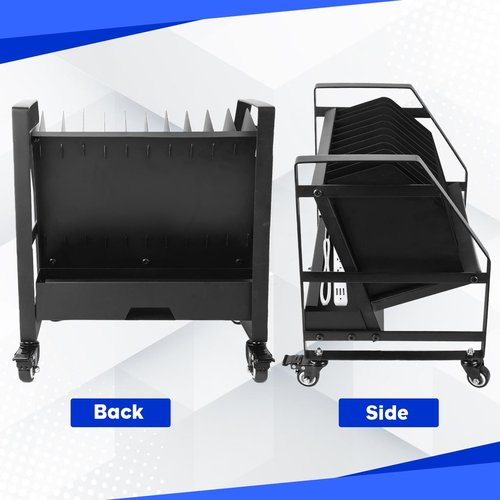 Laptop Charging Cart, Chromebook Cart,10 Device Mobile Open Charging Carts for iPads and Chromebooks and Laptop Computer