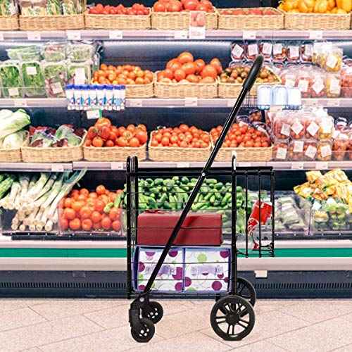 ReunionG Outdoor Utility Cart Wagon, Black, 12" x 12" x 12"