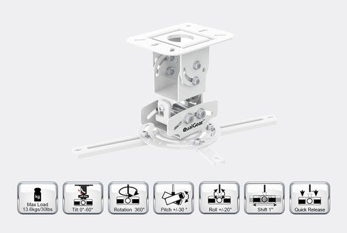 QualGear PRB-717-Wht Ceiling Mount Projector Accessory