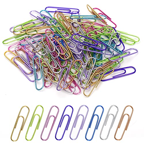 Colorful 240pcs Medium Paper Clips with Box - SOTMALTK, Color Variety