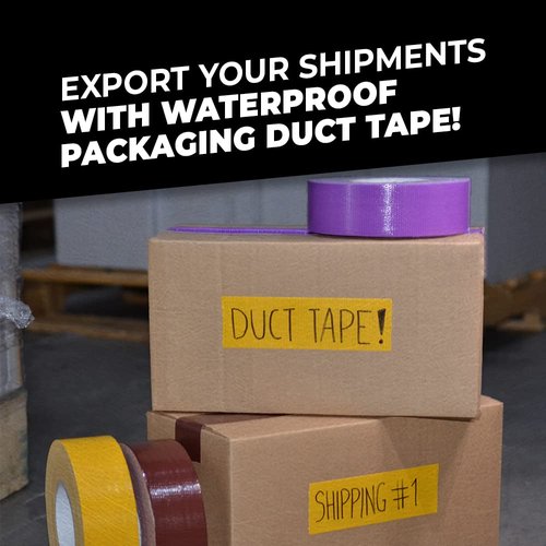 WOD DTC10 Advanced Strength Industrial Grade Black Duct Tape, 12 inch x 60 ft. Waterproof, UV Resistant For Crafts & Home Improvement