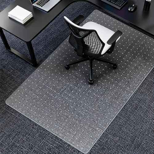 AiBOB Office Chair Mat for Carpet, 32" x 48" Heavy Duty Computer Desk Chair Mats for Carpeted Floors, Easy Chair Movement Hard Clear Carpet Chair Mats, Ship Flat