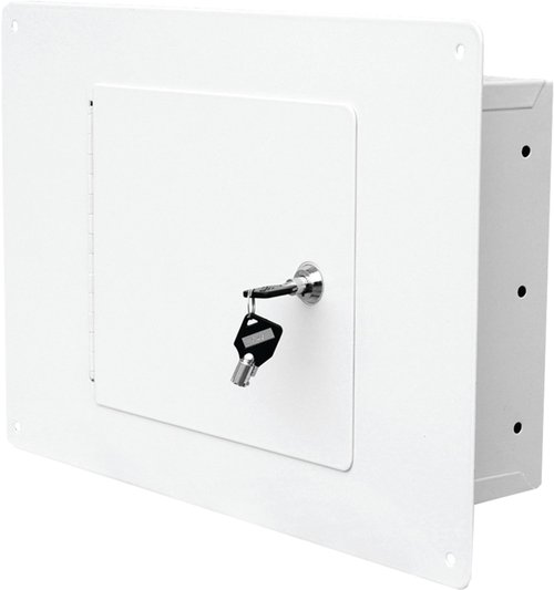 Homak First Watch Between The Studs High Security Steel Wall Safe, White