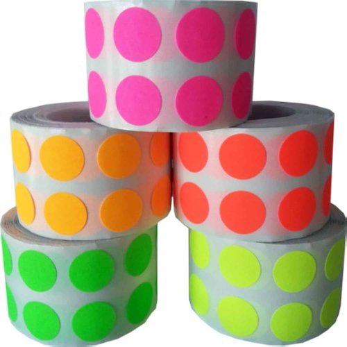 InStockLabels.com 1/2" Color Coding Dot Stickers - Fluorescent Collection - 5,000 Total Labels