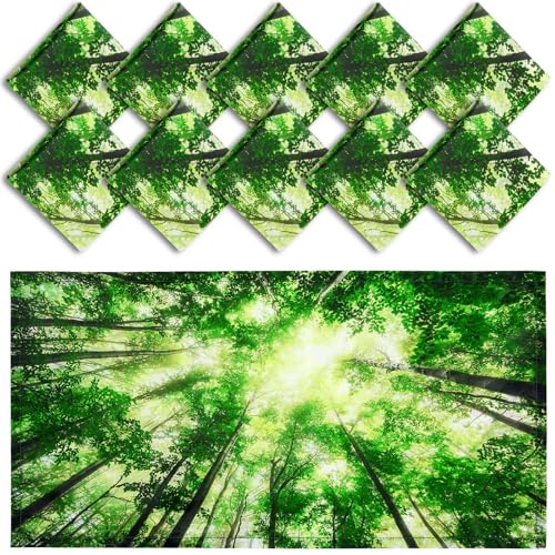 Funtery 10 Pcs Fluorescent Light Covers Greenery – Magnetic Ceiling Lamp Shades