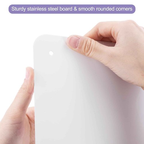 PATIKIL 11x17 Magnetic Board, 2pcs Magnet Board Magnetic Wall Board Bulletin Board Small Metal Display Board Steel for Wall Magnets Collection Display Photo Spice Note Craft Fridge, White
