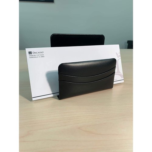 Dacasso Classic Black Leather Letter Holder