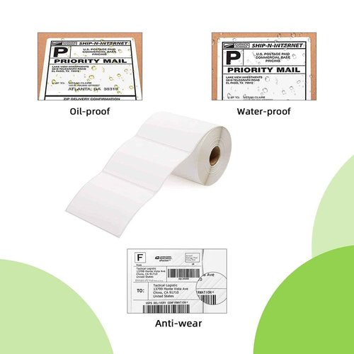 Anylabel 4" x 3" Direct Thermal Labels, Thermal Printer Labels for Shipping Address Barcodes, Thermal Stickers Compatible with Zebra, Rollo, Munbyn Thermal Labels Printers (12 Rolls, 500 Labels/Roll)