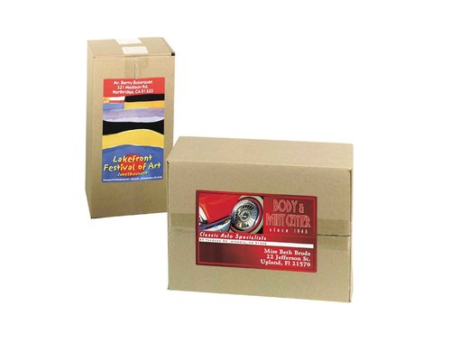 Avery Color Printing 4 3/4 x 7 3/4 Inch White Labels, 50 Labels, 5 Packs (6876)