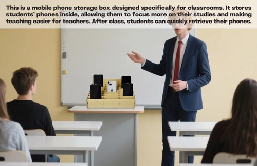 HengTianMei Classroom Cell Phone Holder, 24 Grid Cell phone Storage Box for Student Management, Wooden Calculator Organizer Caddy for School Office（24 Grid）