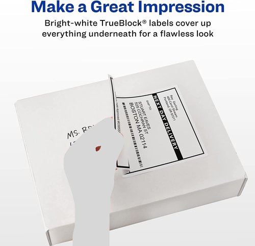 Shipping Labels w/ TrueBlock Technology, Inkjet Printers, 5.5 x 8.5, White, 2/Sheet, 25 Sheets/Pack, Sold as 5 Pack