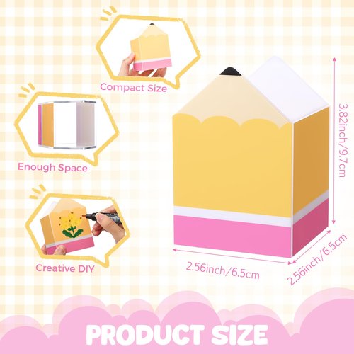 Sherr 6 Pcs Pencil Shaped Pen Holders for Classroom, Cute Acrylic Pencil Cups, Back to School Stationery Storage Organizers for School Office Supplies Teacher Desk Home Table Decor (Classic)