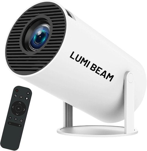 Lumi Beam Portable Mini Projector - 180° Rotation & Auto Keystone for Large-Screen Viewing