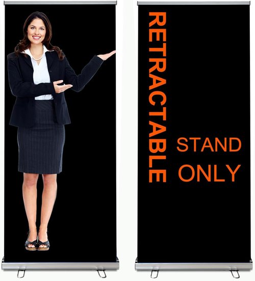 Retractable Banner Stand by [Brand Name] - 33.5”x80” Portable Display with Padded Carrying Bag for Events