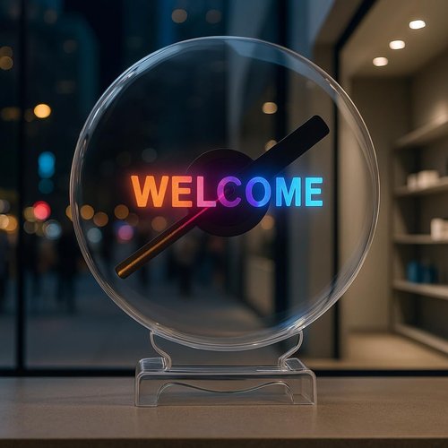 Missyou 3D Hologram Fan - 7.9" Holographic Projector with Remote & Speaker for Business Displays | Christmas Tree Ads