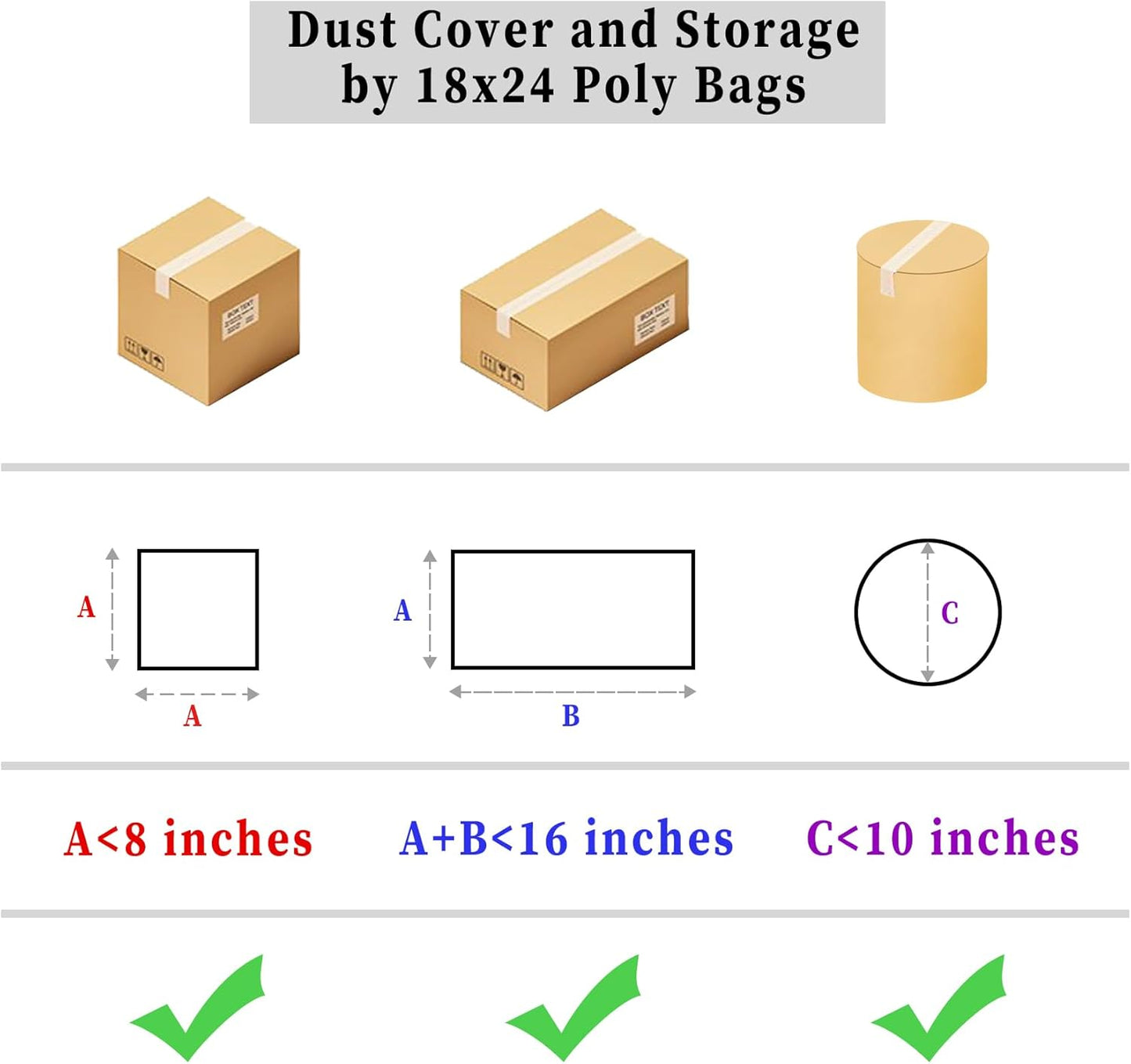 Skiennix Clear Plastic Bags - 18x24 Inches for Packaging & Storage | 50 Flat Open Poly Bags