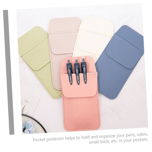EXCEART Sleeve Protectors Leather Medical Pencil Case Pocket Pencil Holder Pu Man Work Shirt