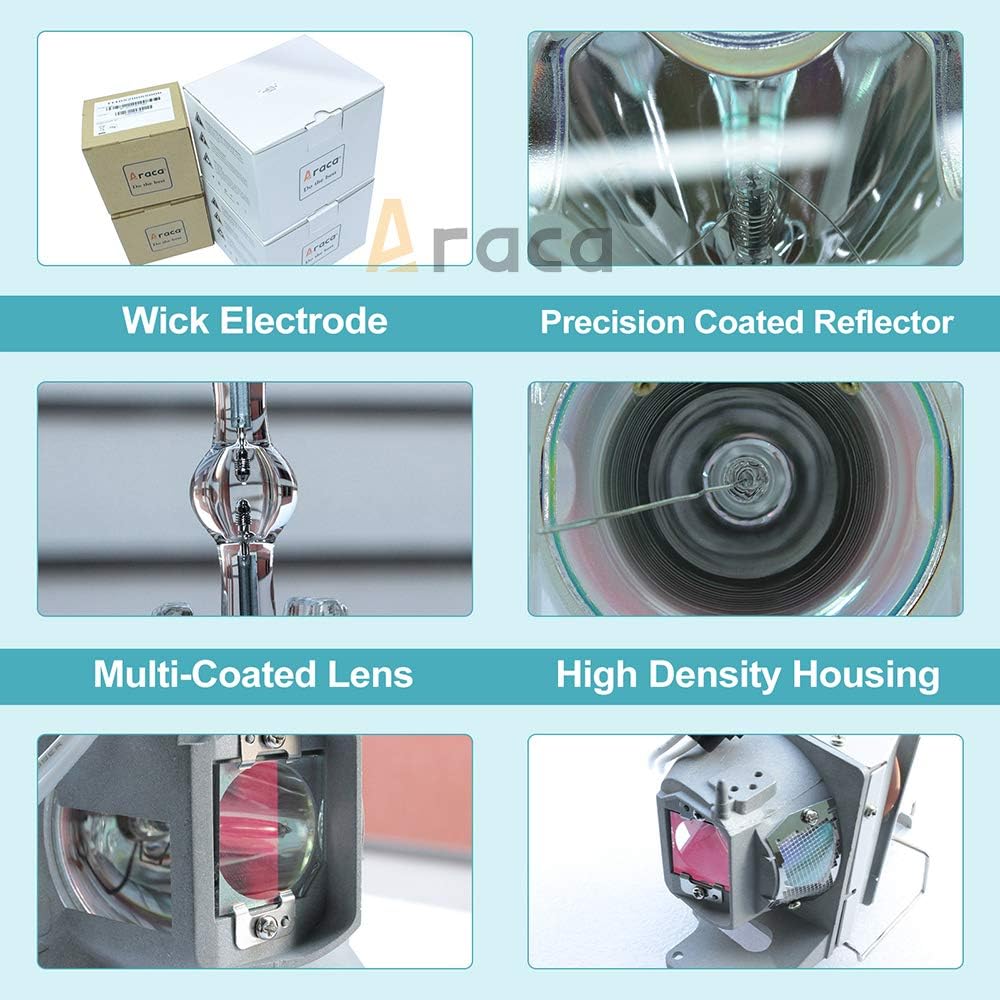 Araca Projector Lamp - OEM Original Bulb with Housing for Optoma HD146X, HD145X, HD27eH & More