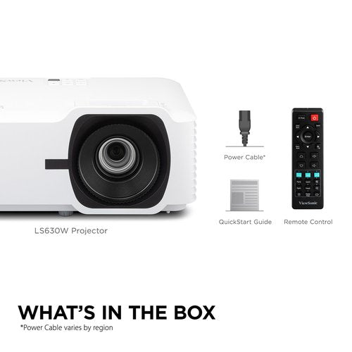 ViewSonic LS630W 4500 Lumens DLP WXGA Laser Projector with 1.3x Optical Zoom, H/V Keystone, 360 Degrees Projection and LAN Control