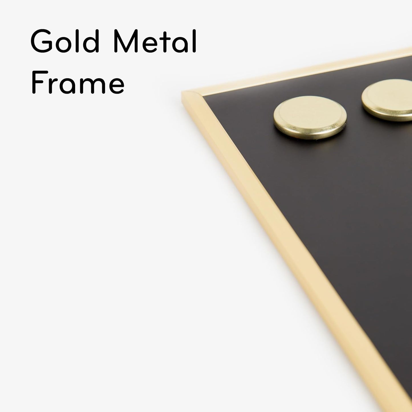 U Brands Magnetic Chalkboard - Premium Matte Surface with Gold Metal Frame | 11" x 14" Size, Includes Chalk Pencils & Magnets