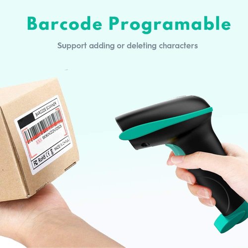 NADAMOO USB Barcode Scanner - Automatic Sensing 1D Handheld Laser Reader for Retail & Warehouse