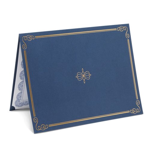 BLUE PANDA 24-Pack Navy Blue Award Certificate Holders - Bulk Certificate Holders for Graduation, Diploma, Employee Appreciation, Certifications (fits 8.5x11)