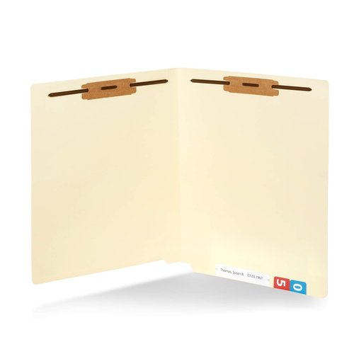 Blue Summit Supplies 14pt Heavyweight Manila Fastener File Folders with End Tabs, Reinforced Straight Cut End Tab Folders with 2 Fasteners, Standard Medical File Folders, Letter Size, Manila, 50 Pack