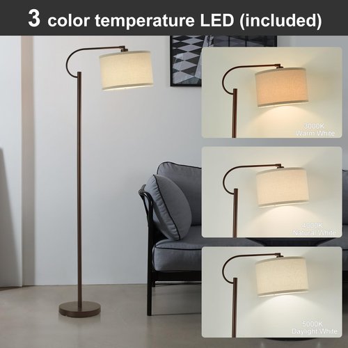 ONEXT Floor Lamp Downlight 63In (160cm) in Dark Bronze Finish