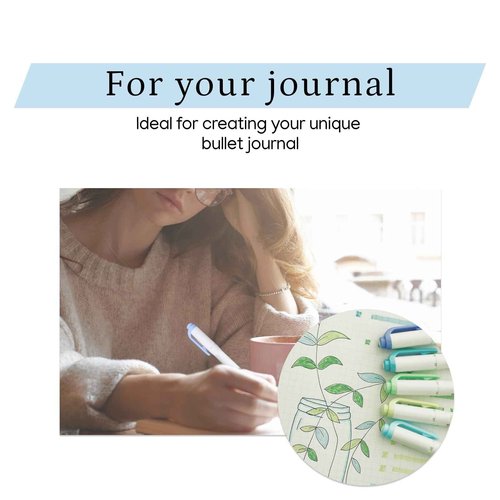 QULLITY Double-Ended Creative Highlighter set of 40 colors original pen pouch (Blue)