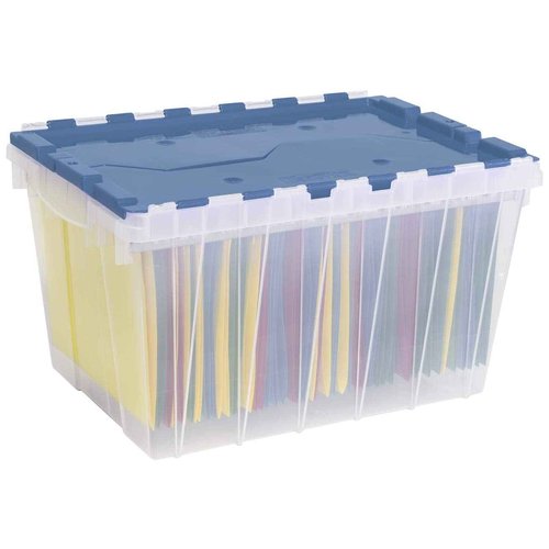 Akro-Mils Plastic Storage Totes with Attached Lids (12 Gallon)