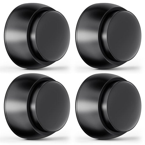 4PCS Door Stopper Wall Protector with Silicone Head, Aluminum Door Knob Wall Protector, Spring Shock Absorption Technology, 1.65" Door Stoppers for Wall, Adhesive Installation or with Screw
