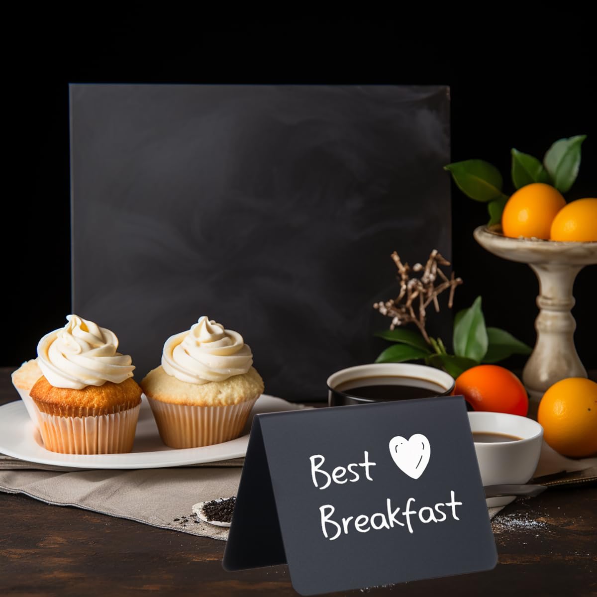 SUMERBOX 20 Pack 4"x3" Mini Chalkboard Signs for Food Buffet Party, Tabletop Small Chalkboard Signs Food Labels for Wedding Bakery Buffet, Easy to Write and Wipe Off
