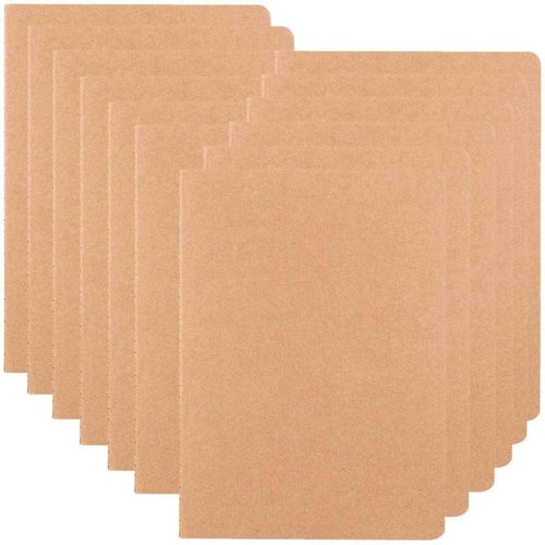 XYark Large Blank Notebook Journals Bulk with Thick Plain Paper, 60 Pages, 8.5x11 inch, Sketchbook Composition Diary Subject Notebooks Planner for Students Office, Kraft Journal Set, 12 Pack