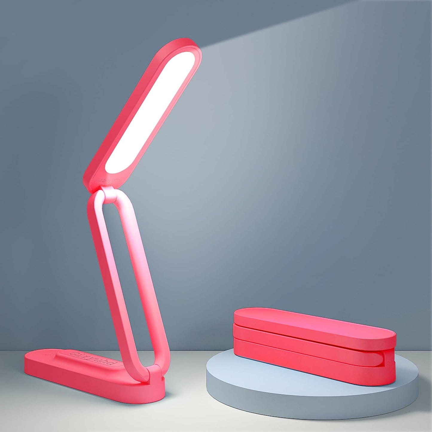 Giryuhd LED Desk Lamp for Office Home & Battery Operated Lamp Rechargeable Lamp Foldable & Portable Light, LED Desk Light Strip, 3 Brightness Dimmable Small Desk Lamp Wireless Reading Lamp