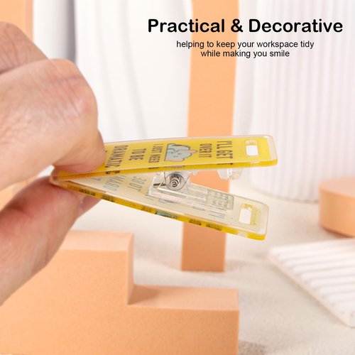 Funny Office Gifts Humorous Sticky Note Holders-6 Pack Note Clips with Hilarious Messages Perfect for Office Desks, Coworker Gifts, Work Accessories