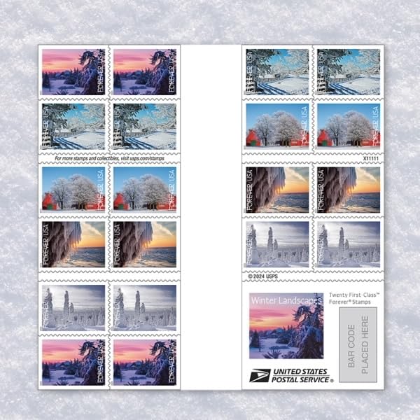 Winter Landscapes Booklet of 20 Forever Postage Stamps US Postal Service