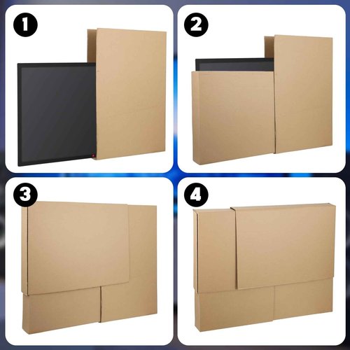 2 Sets TV Moving Box Adjustable Up to 62" TV，Picture/Paint/Mirror moving Boxes for Protecting Screen,Cardboard, nclude 2 Large Case Flat Screen TV Cover, Adjustable up to 40-in x 60-in x 4-in
