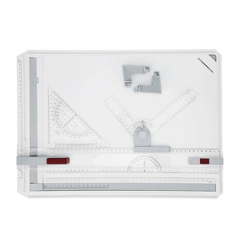 Drafting Table A3 Drafting Table Drawing Board, Portable A3 Drawing Board Multi-Function Drafting Tools Set, Architectural Technical Graphic Sketch Set with Parallel Rulers and
