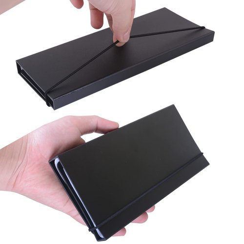 BEKAclub 2Pack Foldable Nurse Clipboard - Black Plastic Medical Clipboard with Pocket Size & 6 Medical Cheat Sheets