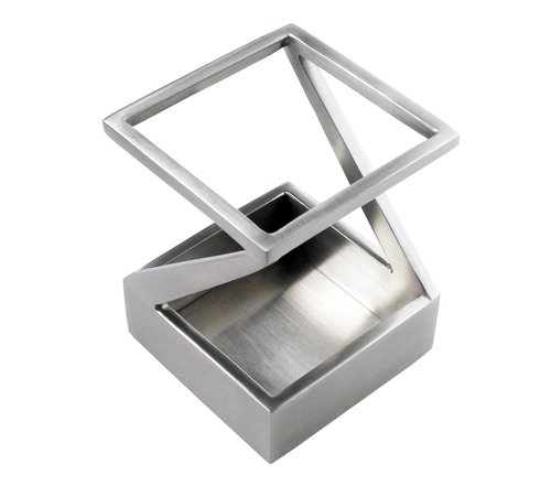 ArtsOnDesk Modern Art Pen and Pencil Holder St203 Stainless Steel Silver color Patented High-end Deck Accessory Desktop Pen Case Cup Tray Stand Office Organizer Christmas Valentines Gift.