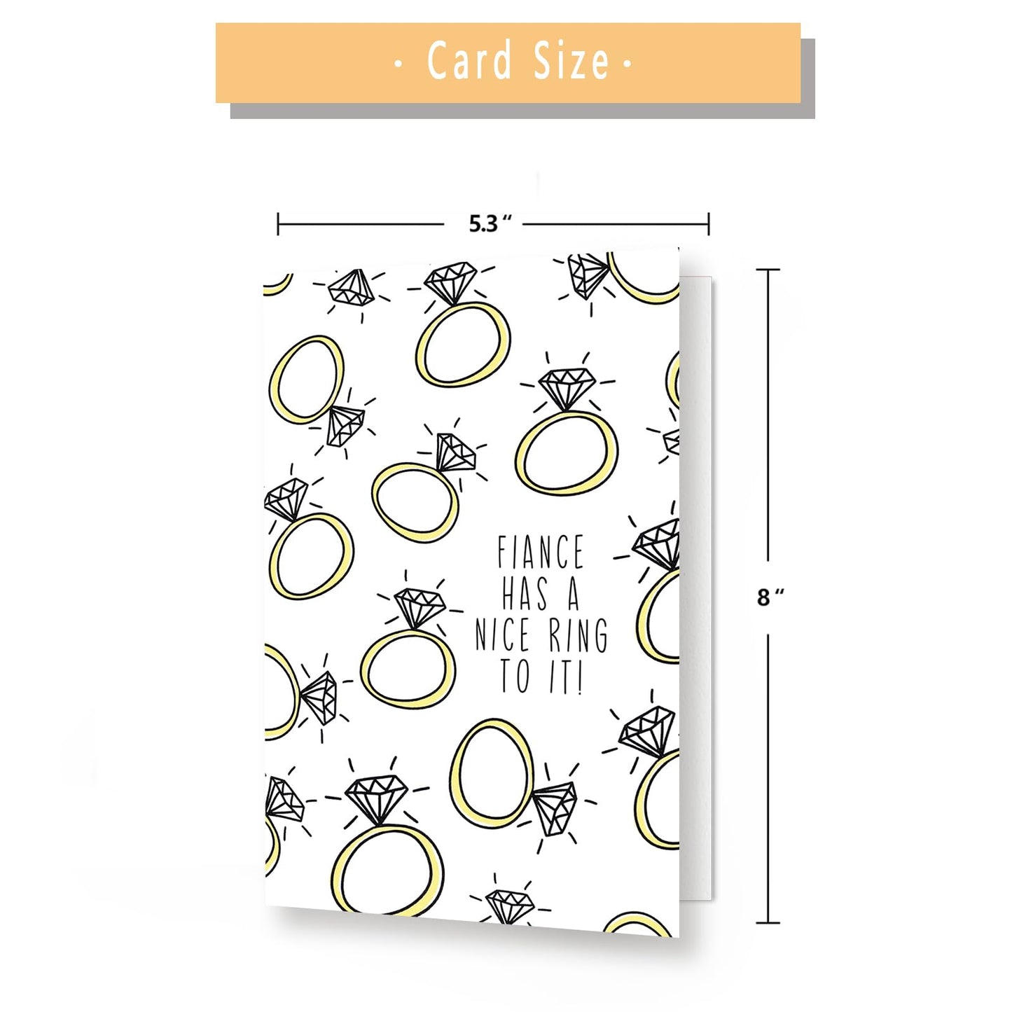 Unique Engagement Card,Funny Engagement Gift for Couples Women Men Him Her Family,Engagement Card for Friends,Congratulations Wedding 072