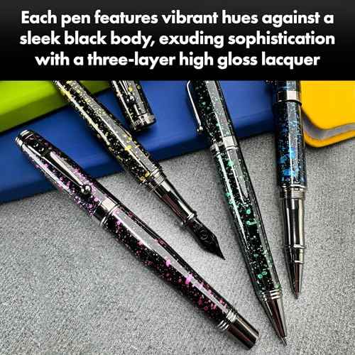 Monteverde USA Invincia Vega Rollerball Pen - Starlight Purple, Multicolor Plated Finish, Eye-Catching Writing Instrument