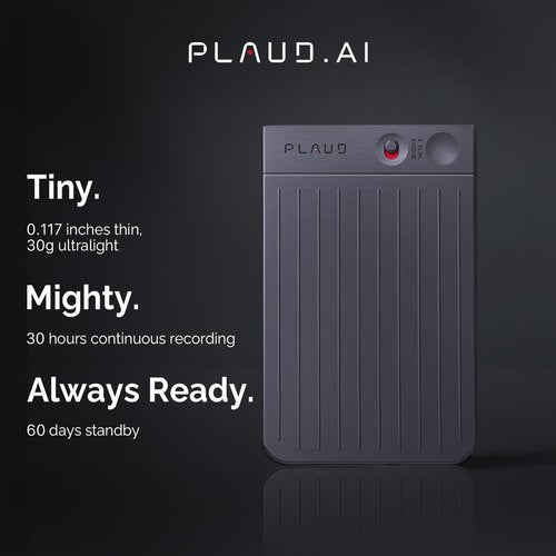 AI Voice Recorder, PLAUD Note AI Note Taking Device, Transcribe & Summarize, Support 112 Languages, 64GB Black Digital Audio Recorder for Lectures, Meetings, Calls, with Magnetic Dark Blue Case