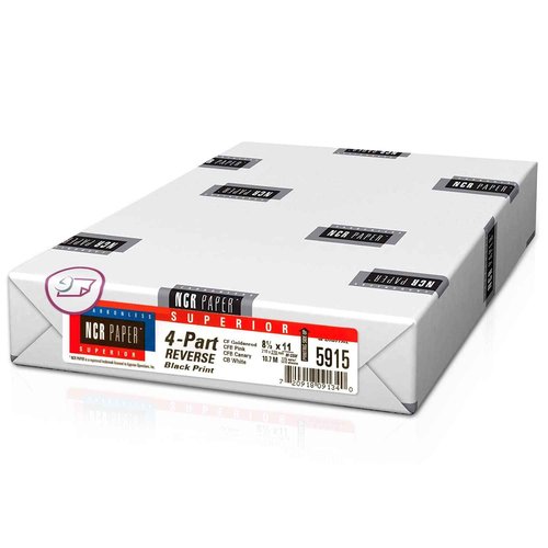 NextDayLabels - Superior Carbon-Less NCR, Pre Collated Paper, 500 Sheets Per Pack (8-1/2" x 11" 4 Part Reverse, 5915)
