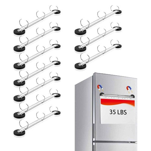 10 Pack Magnetic 3 Binder Rings 1 Inch D Ring Magnetic Hanging Binder Rings Locking Mechanism for Hanging 8.5 x 11 Inch Sheets Letter Size Paper (10)